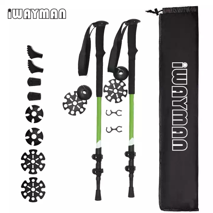 OS73-20-carbon fiber ultralight nordic walking sticks telescopic trekking poles trekking hiking poles foldable walking stick