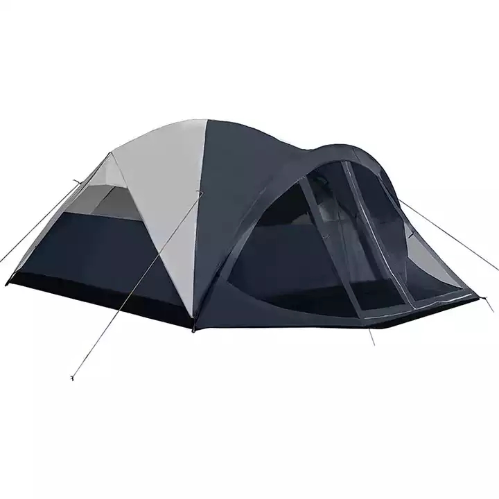 OS0010-Water Resistant 6 Person Dome Tent Family Camping Hiking Tent with Removable Rain Fly and Screen Room