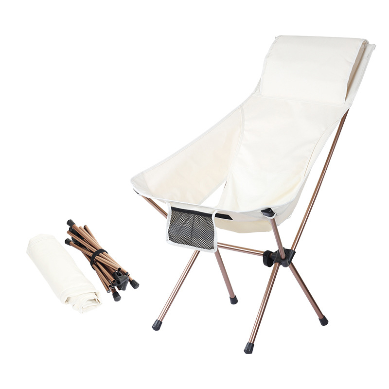 OS2033-Portable Lightweight Mesh Chair High Back Outside with Pillow and Pocket Carry Bag