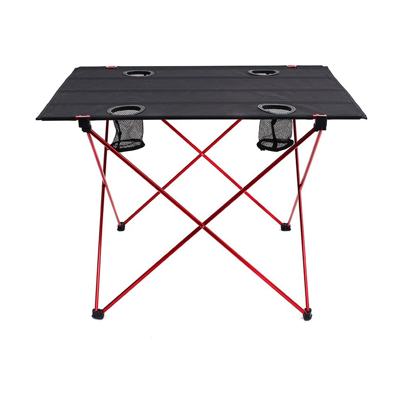 OS2104-Lightweight Folding Table with Cup Holders, Portable Camp Table