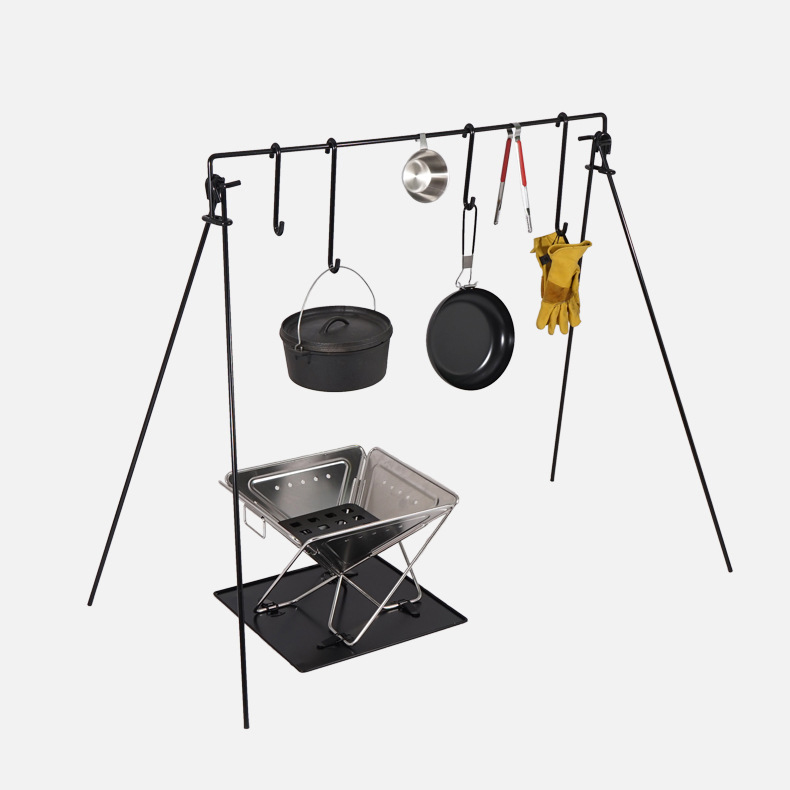 OS1129-Folding Hanging Rack Travel Camping Shelf Triangle Rack Assembly Storage Picnic Rack