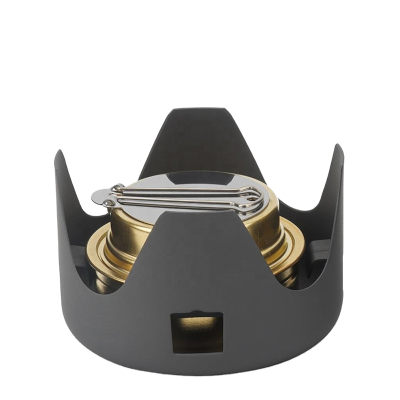 OS1133-Solo Alcohol Burner Lightweight Brass Spirit Burner with Aluminium Stand for Camping Hiking