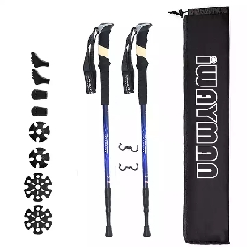 Strong Outdoor Adjustable Folding Lightweight Trekking Poles Hiking Pole Walking Stick Cane