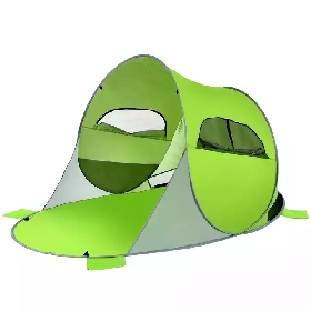 Pop Up Sun Shelter Portable Outdoor Beach Shade Tent by Beach Easy Setup Windproof Waterproof Beach Canopy Cabana with Carry Bag