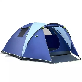 4 Person Camp Dome Tent with Porch Rain fly Easy Set Up for Camping Backpacking Hiking Fishing Outdoor