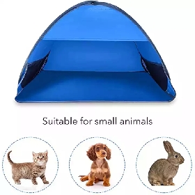 Automatic Open Portable Small Sport Pop Up Pet Beach Tent For Sun Shelter for Puppy Cats Small Animals with Mobile Phone Stand