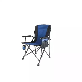 600D Polyester Folding Outdoor Camping Chair with Rip-Stop Protection and Sponge Padding