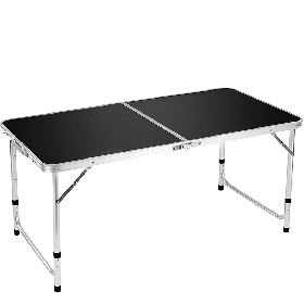 4 FT Aluminum Height Adjustable Lightweight Desk Folding Camping Table