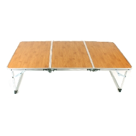 Portable Camping Table Ultralight Camp Table Foldable 3-Folding Beach Table for Camping Hiking Garden Outdoor PicnicV