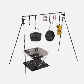 Folding Hanging Rack Travel Camping Shelf Triangle Rack Assembly Storage Picnic Rack