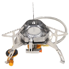 Windproof Camp Stove Camping Gas Stove with Fuel Canister Adapter